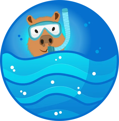 Capybara Swimmer logo