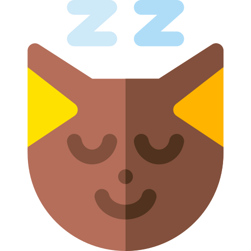 An icon of a sleeping cat
